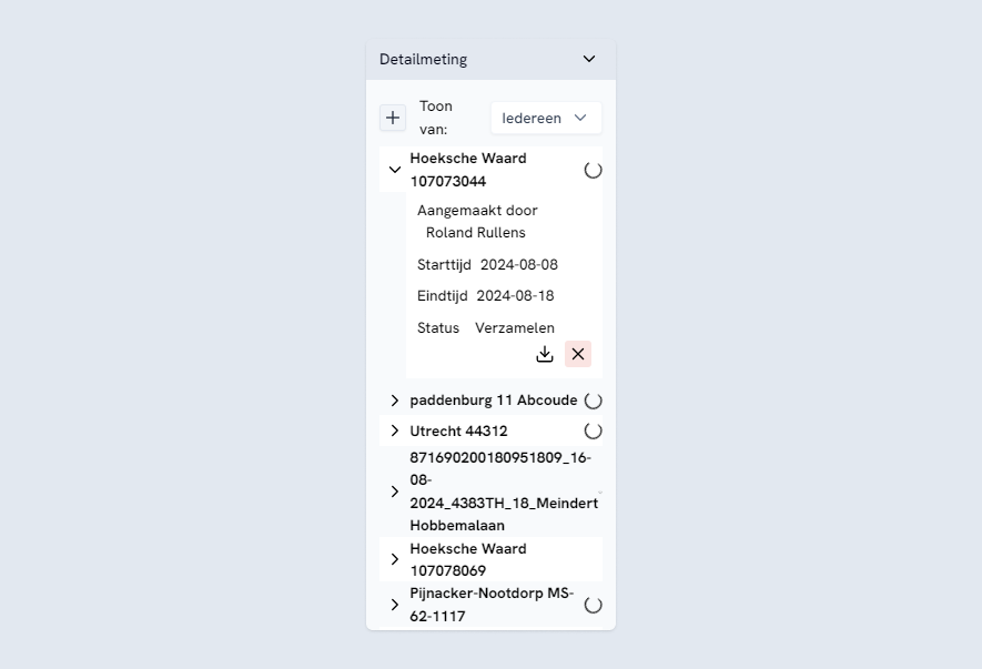 Metingen - Detailmeting