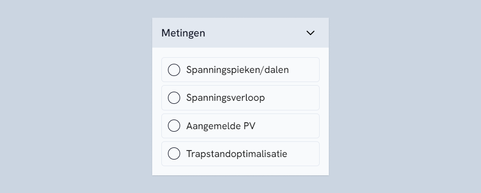 Paneel - Links - Metingen