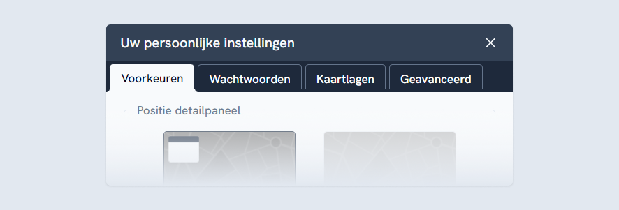 Persoonlijke instellingen - Algemeen